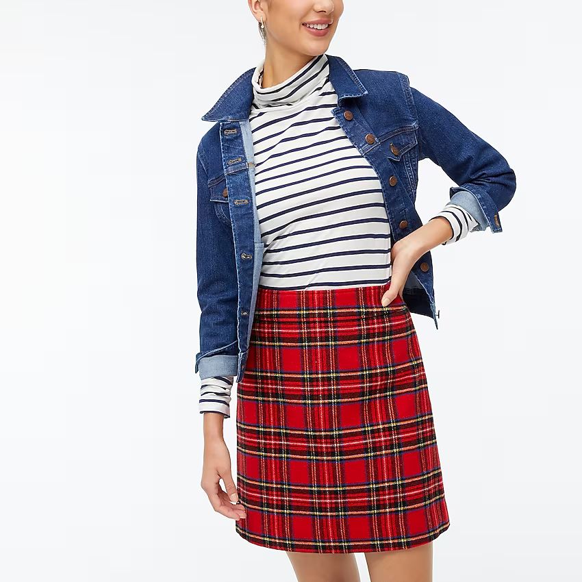 Wool-blend A-line mini skirt | J.Crew Factory