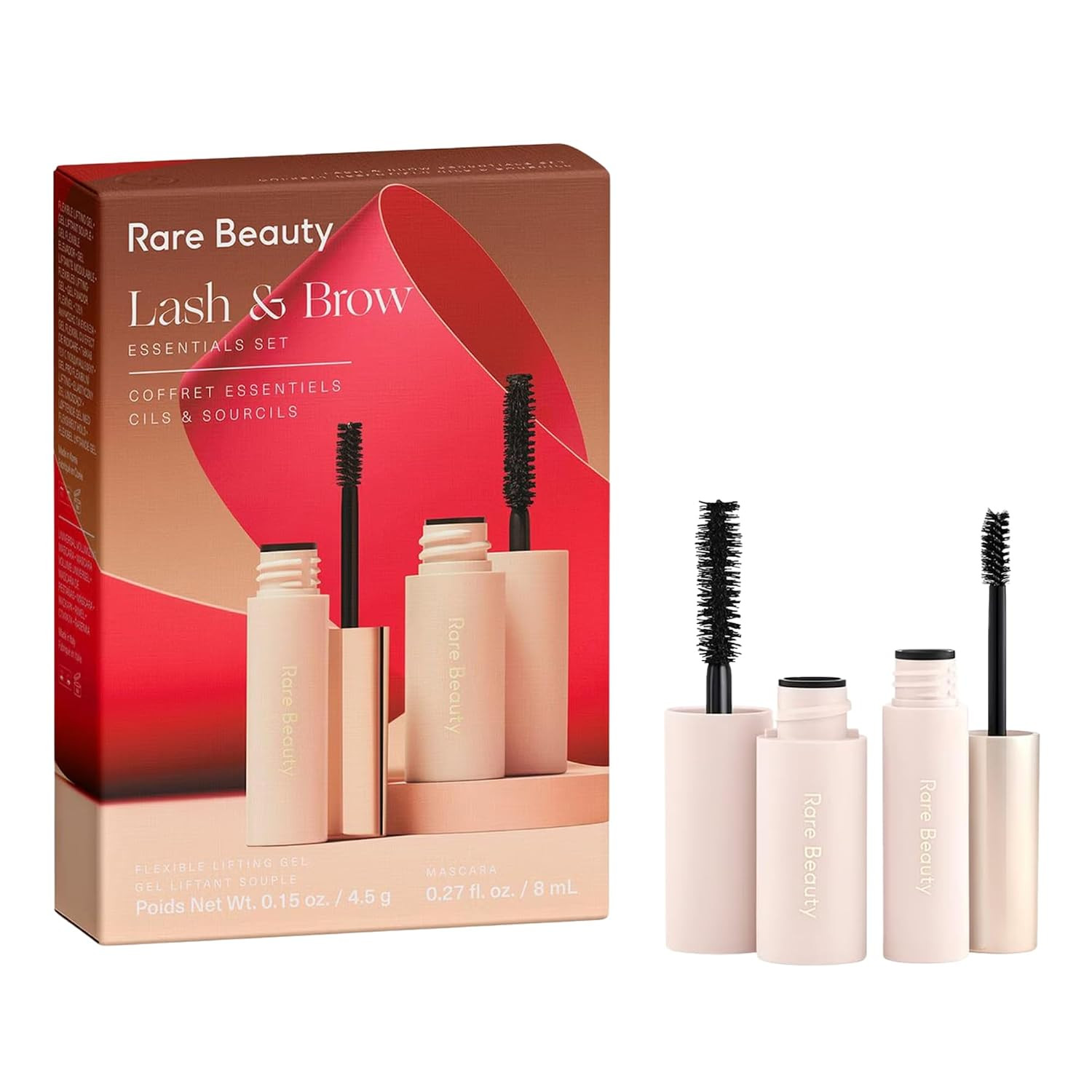 Rare Lash & Brow Essentials Set – Mini Volumizing Mascara and Clear Lifting Brow Gel Duo for Fuller Lashes and Sculpted Brows | Amazon (US)