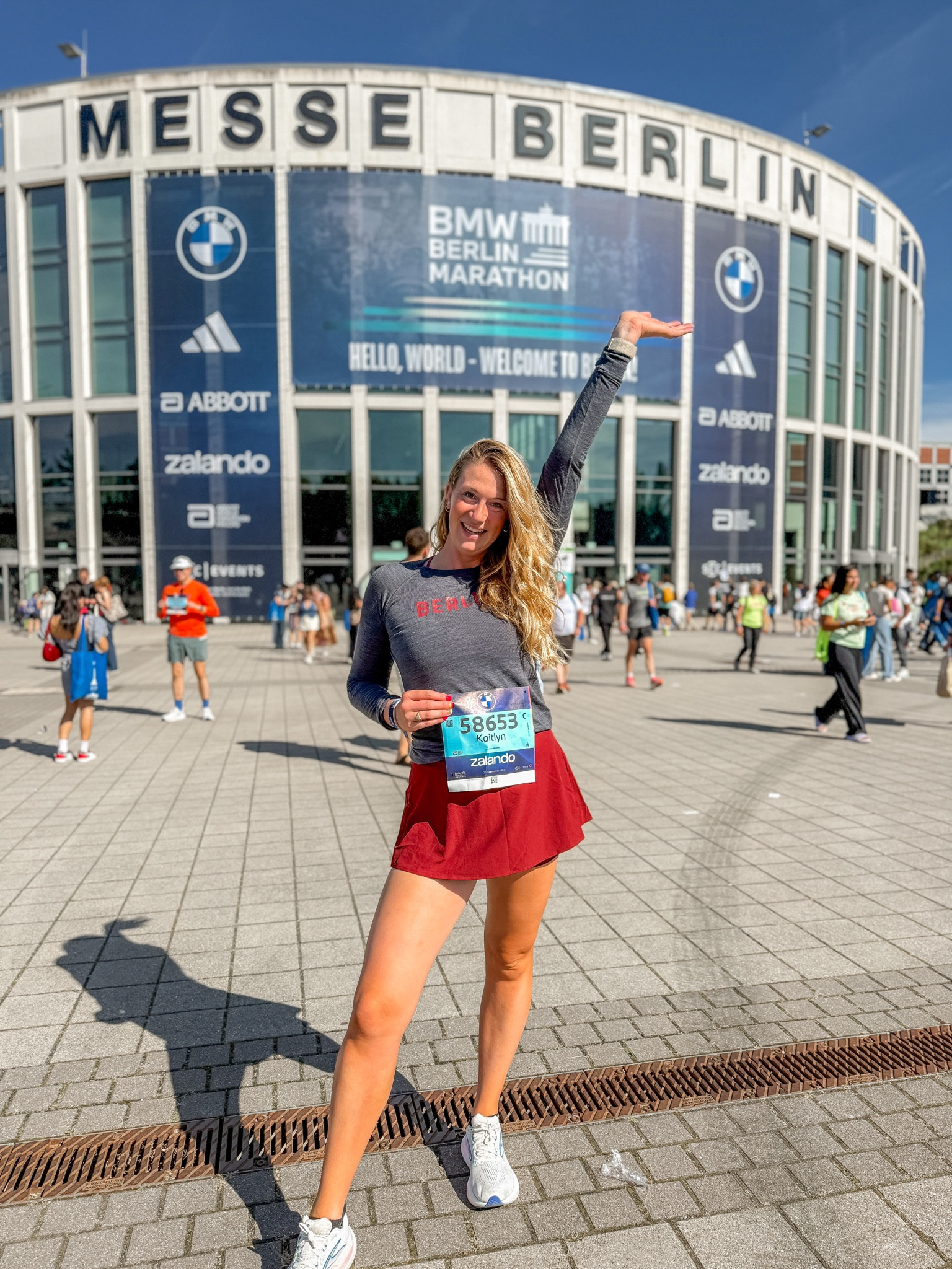 Bib secured for the Berlin marathon! ✔️ 

love this active skirt, and it’s long enough for a tall girl like me (5’10!) top is from Tracksmith

#LTKTall #LTKTravel #LTKActive
