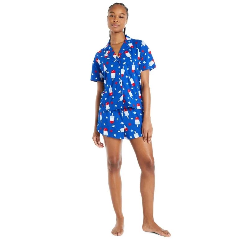 4th of July Women?s Shorty Pajama Set by Way to Celebrate, 2-Piece, Sizes XS to 3X - Walmart.com | Walmart (US)