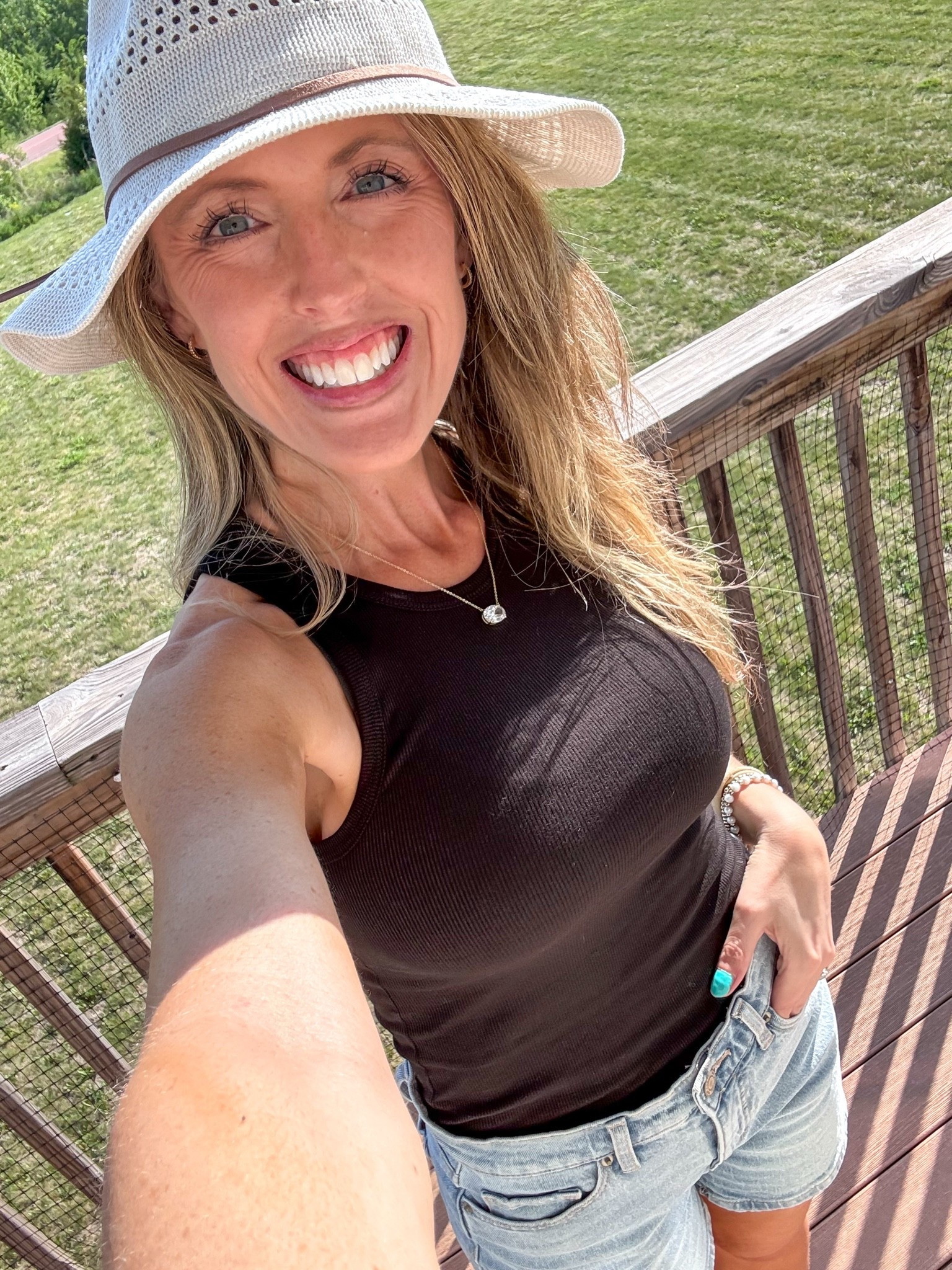 Summer essentials! 

Cute Panama hat ✔️ 
Black basic tank top that’s under $15 ✔️ 
5” inseam denim shorts that are under $18 ✔️ 

Wearing an xsmall in the top and shorts.

As an Amazon Influencer I earn commission on qualifying purchases.

Best basic, summer fashion, mom style, spring casual outfit idea, cute hats, dupe denim shorts, viral denim shorts

#LTKootd #LTKmomlife #LTKMidsize
