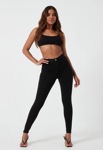 Missguided - Black Vice High Waisted Skinny Jeans | Missguided (UK & IE)