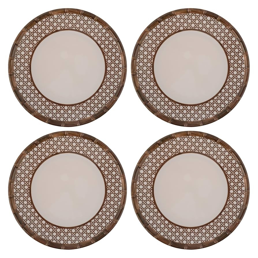 Karma, 10.75 inches Melamine Dinner Plates Set of 4, Reusable Dishwasher Safe Plates for Outdoor ... | Amazon (US)