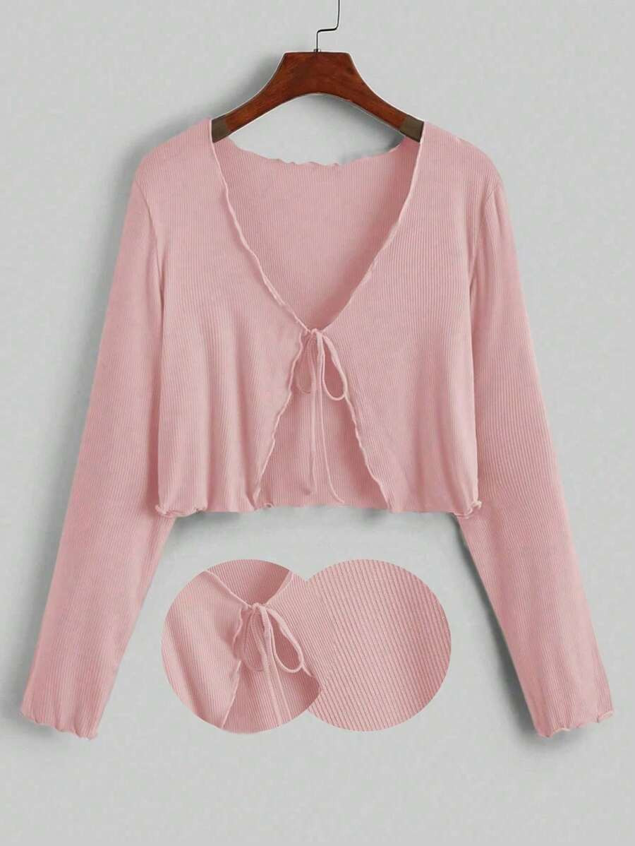 Flirla Plus Size Women's Front Tie Cutout Tee | SHEIN