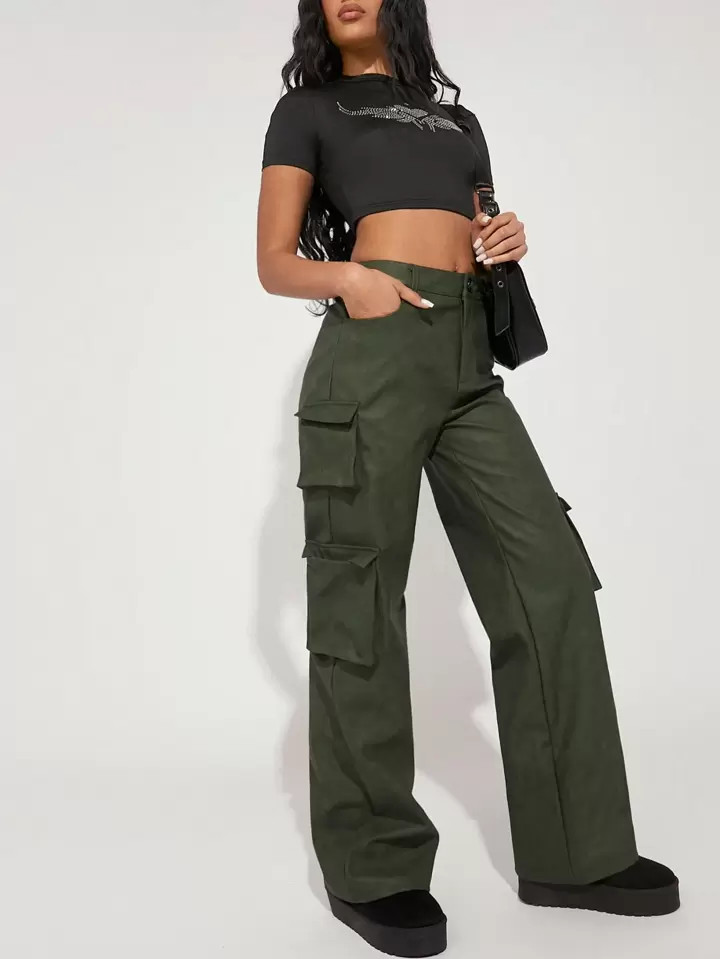 SHEIN Haute Women's Cargo Trousers | SHEIN