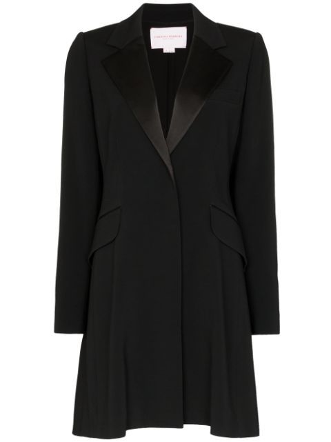 Carolina Herrerasatin-trimmed blazer dress | Farfetch (US)