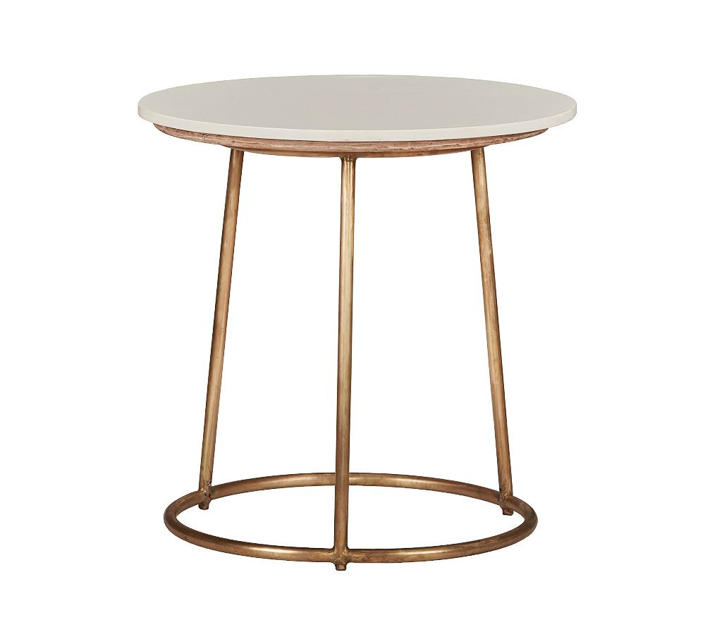 Blair Round Marble End Table | Pottery Barn (US)