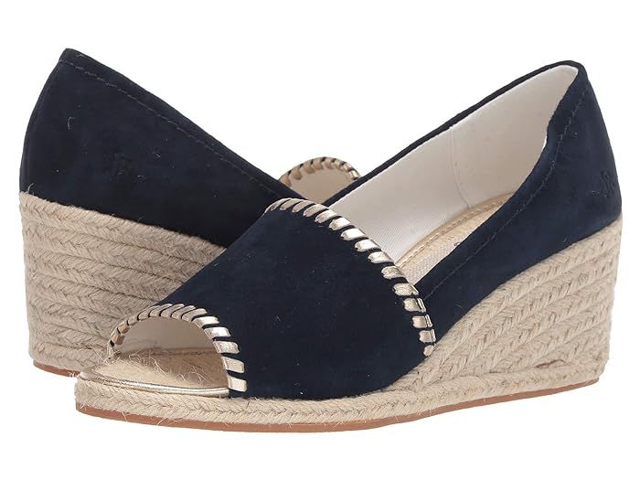 Jack Rogers Palmer Espadrille Wedge (Midnight Suede) Women's Wedge Shoes | Zappos