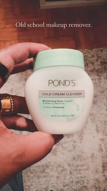 Makeup remover. The original and the best. Pond's Cold Cream. When I was little, my mother used this as a moisturizer. Unconventional but obviously a good choice for butter soft skin. 

Old school skincare treatment, cleanser, simple skincare, affordable skin care products 

#LTKbeauty #LTKunder50