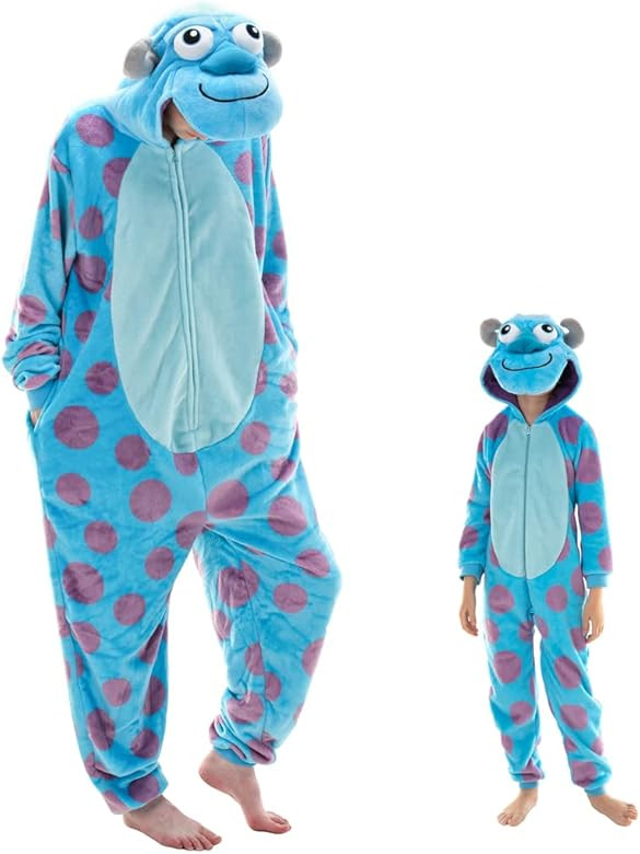 COSUSKET Snug Fit Unisex Adult Onesie Pajamas, Flannel Cosplay Animal One Piece Halloween Costume... | Amazon (US)