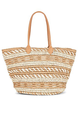 Straw Tote in Tan | Revolve Clothing (Global)