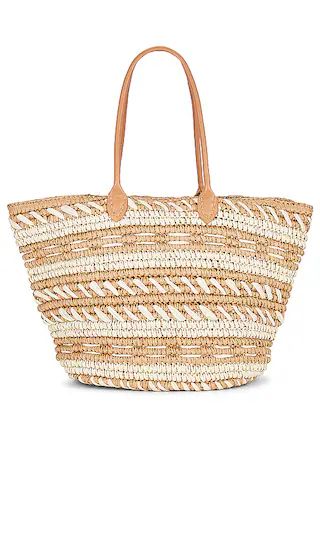 Straw Tote in Tan | Revolve Clothing (Global)