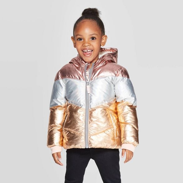 Target/Kids/Toddler Clothing/Toddler Girls' Clothing/Coats & Jackets‎Toddler Girls' Pieced Puff... | Target