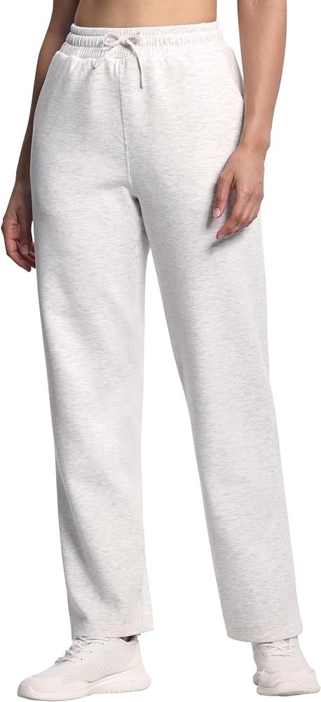 THE GYM PEOPLE Women's Straight Leg Sweatpants Elastic Waist Athletic Lounge Pants with Pockets D... | Amazon (US)