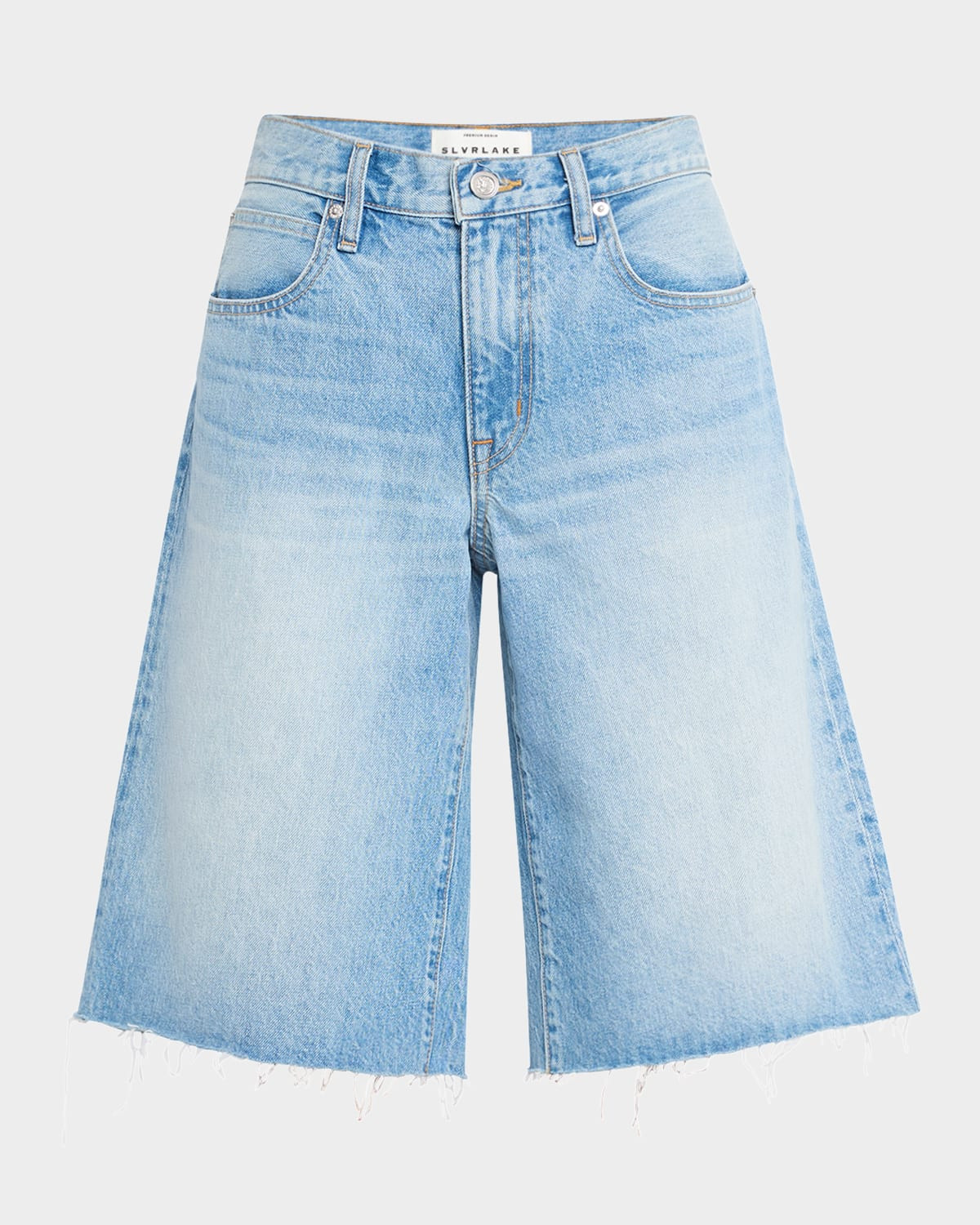 Mica Long Denim Shorts | Neiman Marcus