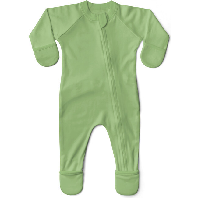 Goumi | Grow w/ You Footie + Snug Fit, Matcha (Green, Size 0-3M) | Maisonette | Maisonette