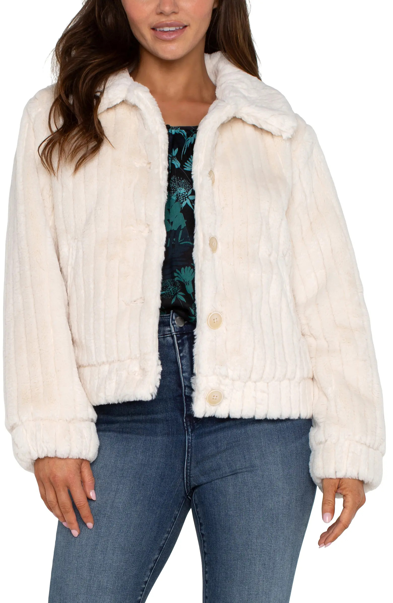 Liverpool Faux Fur Trucker Jacket | Nordstrom | Nordstrom