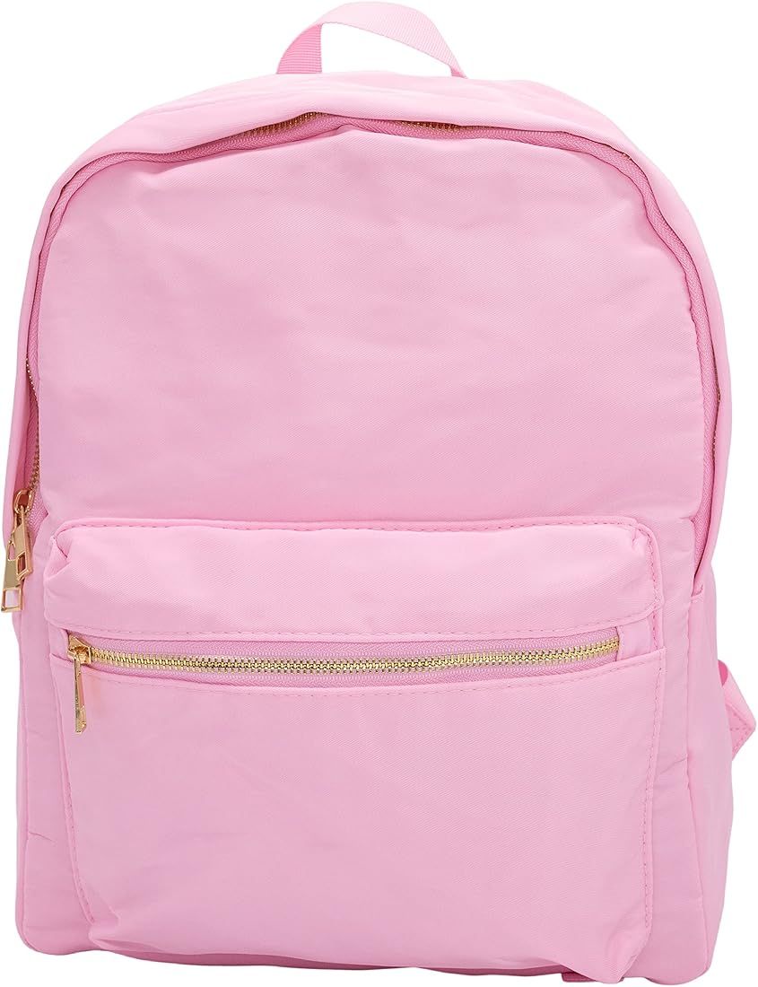 Phlox Collective Nylon Backpack, Fashion Backpack, for Women, Men (Pink) | Amazon (US)