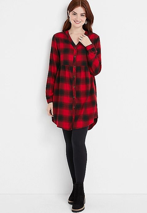 Buffalo Plaid Dress | Maurices