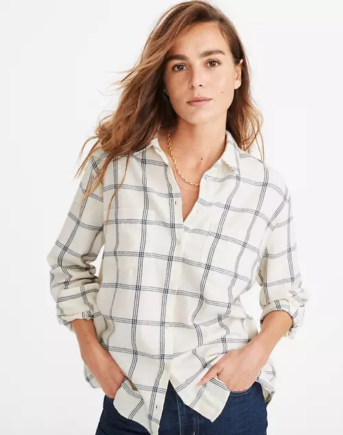 Flannel Sunday Shirt in Windowpane | Madewell
