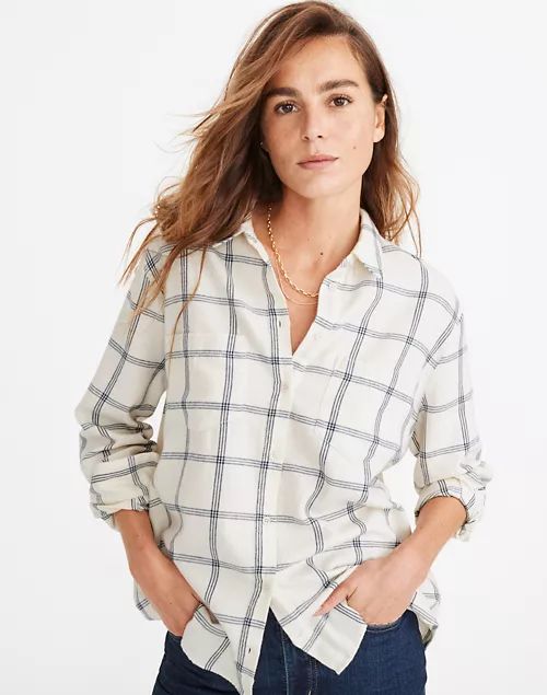 Flannel Sunday Shirt in Windowpane | Madewell