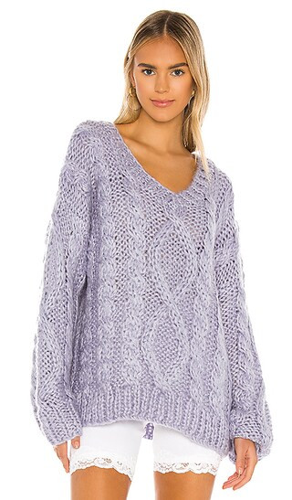 Roxie Cable Knit Sweater | Revolve Clothing (Global)