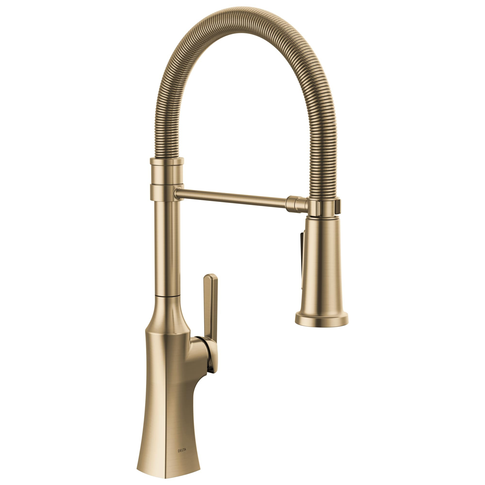 Delta Ermelo Pro Style Commercial Kitchen Faucet with Pull Down Sprayer, Single Hole Brushed Gold... | Amazon (US)