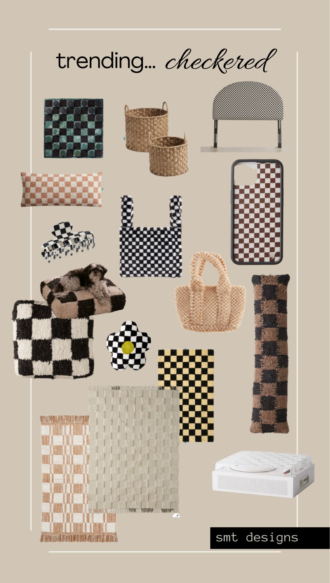 Checkered patterns in home decor and checkerboard patterns are all the rage right now! From a large floor cushion to a black and brown lumbar pillow, hair clips and phone cases, checkerboard patterns are everywhere! Checkered area rug, tufted area rug  

#LTKhome #LTKFind #LTKunder100