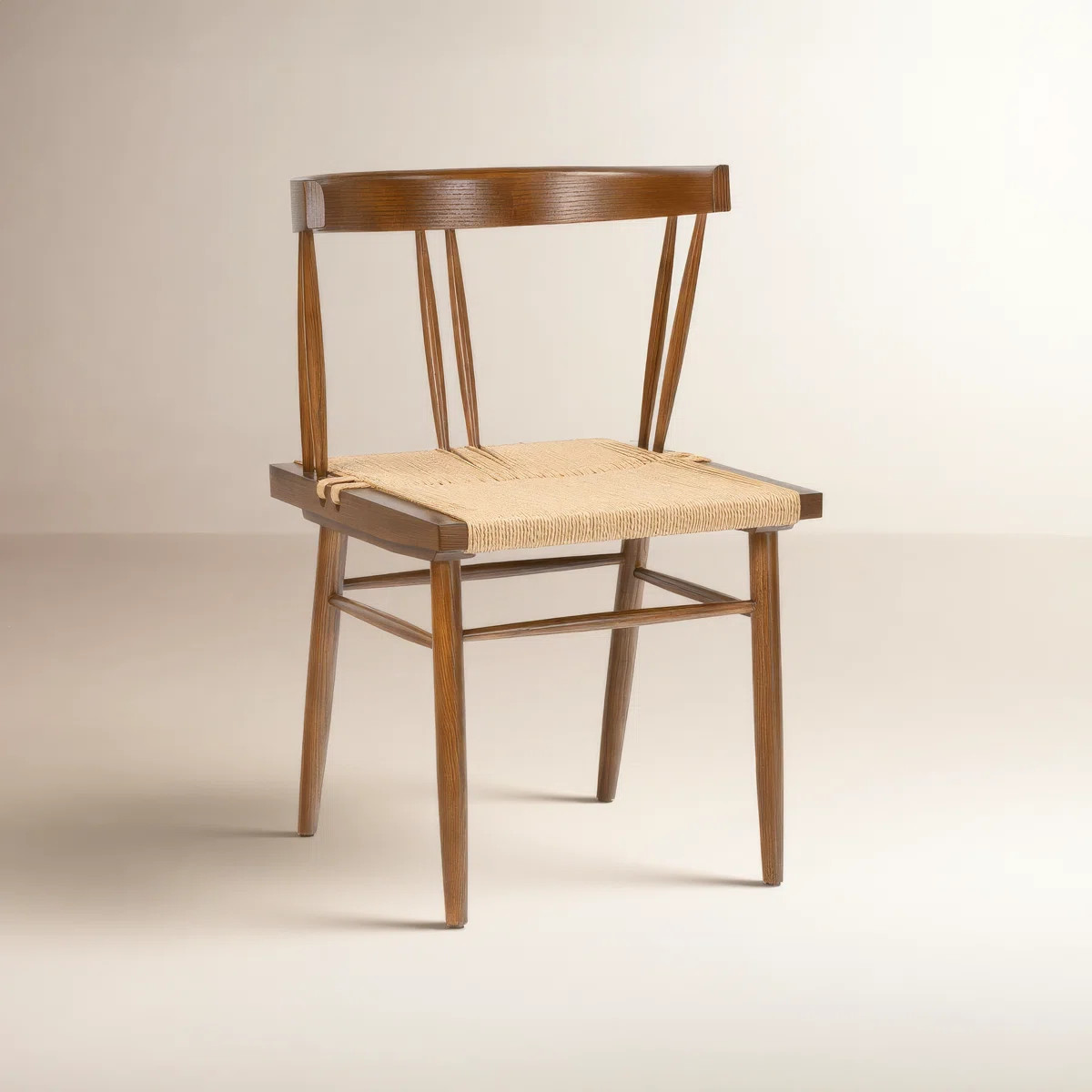 Ferrara Wood Dining Chair with Handwoven Hemp Cord Seat | Wayfair North America