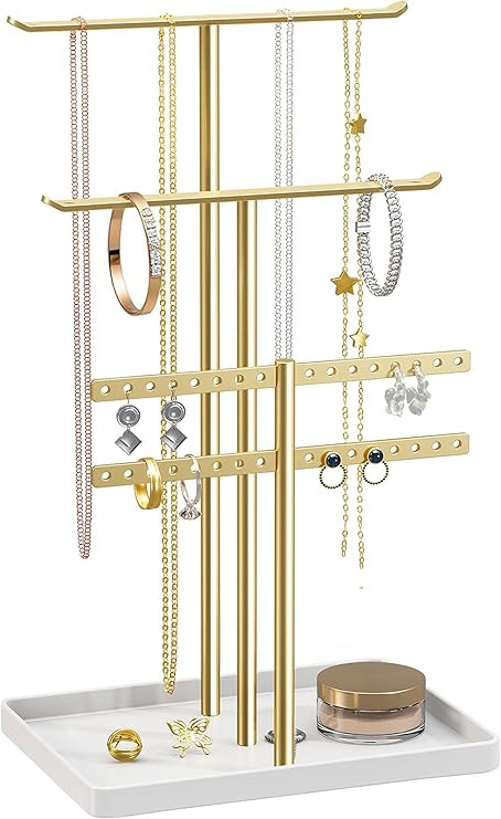pickpiff Jewelry Stand Holder Organizer: 14.5" Sturdy Hanger for 80 Pcs Jewelry, Gift for Women, ... | Amazon (US)