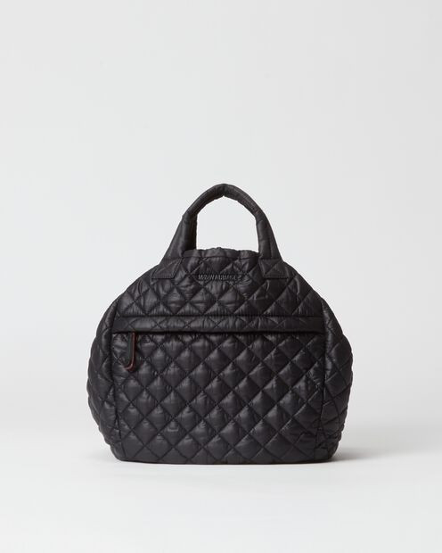 MZ Wallace Black Oxford Metro Drawstring Bucket Bag | MZ Wallace