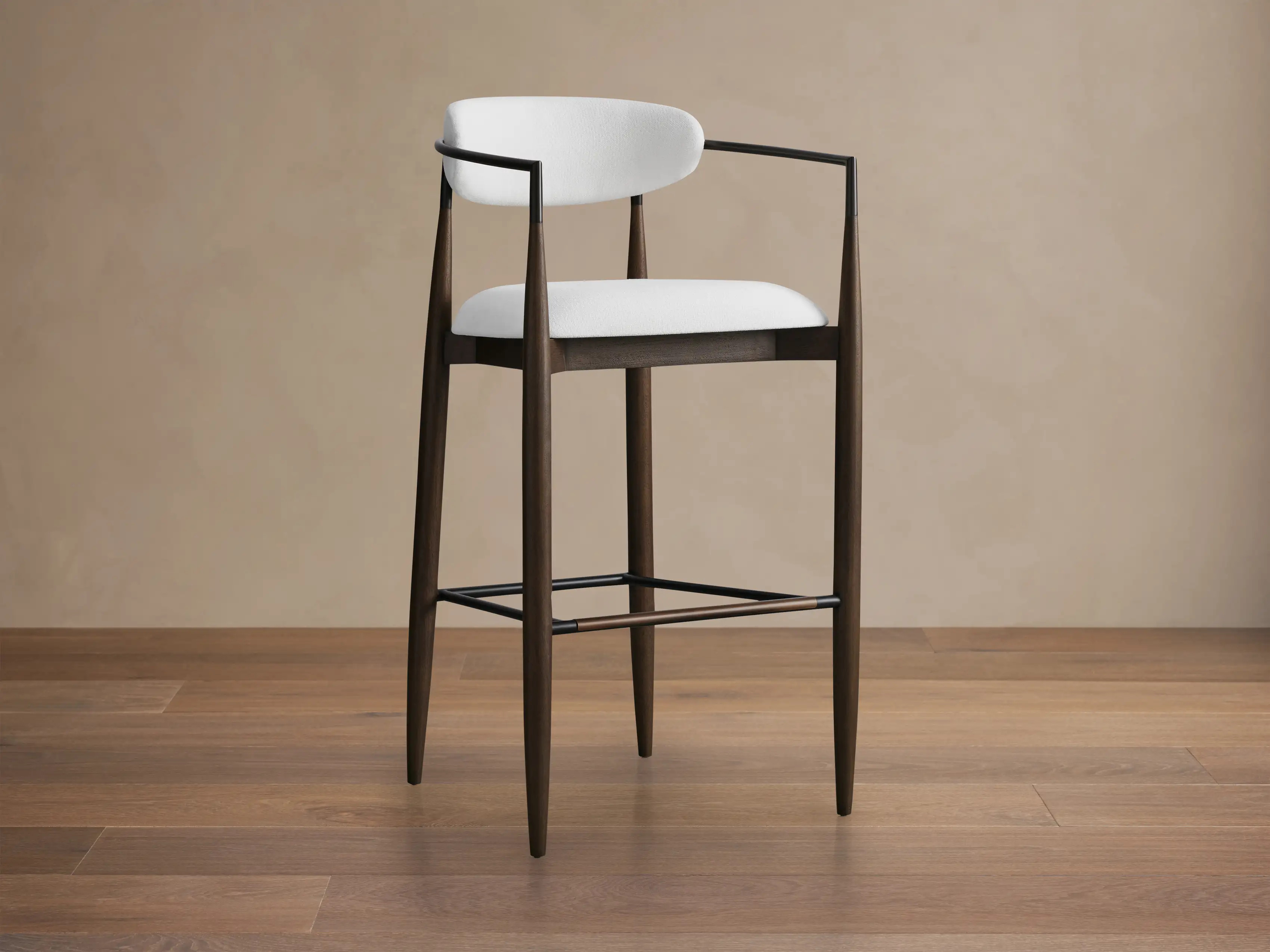 Jagger Stool in Downy Snow | Arhaus