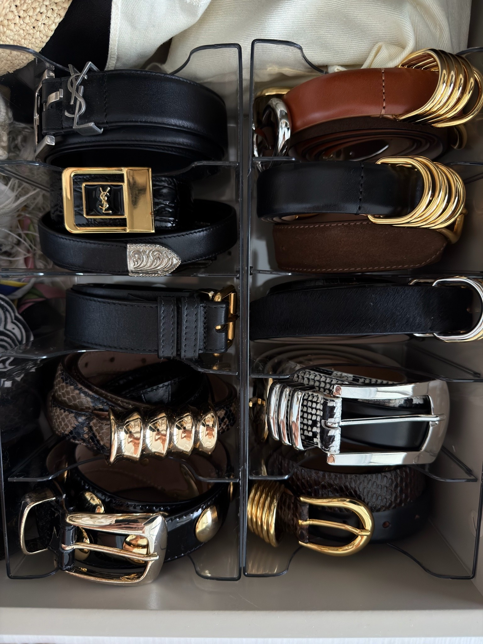 Linked my all-time favorite belts I always reach for.  I also linked this belt organizer.