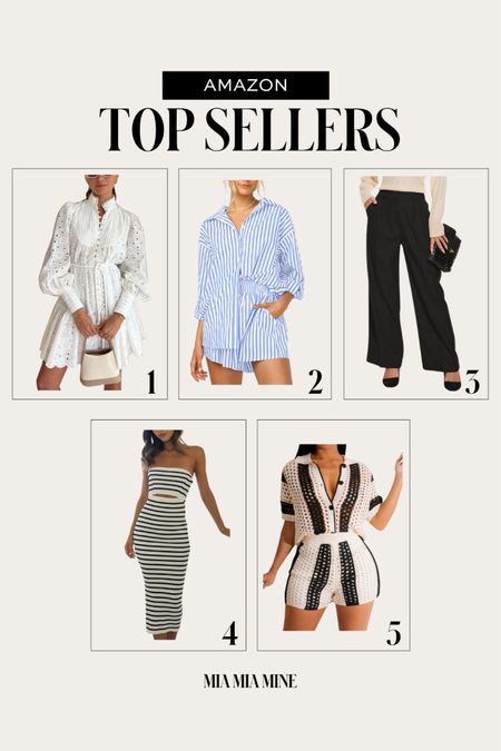 This week’s best sellers on Amazon
Amazon white graduation dress
Amazon stripe set
Amazon wide leg pants
Amazon striped dress
Amazon crochet set / swimsuit coverup 

#LTKStyleTip #LTKFindsUnder100 #LTKFindsUnder50