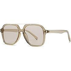 ADE WU Trendy Square Sunglasses for Wome Men Fashion Designer Aviator Style Sun Glasses | Amazon (US)