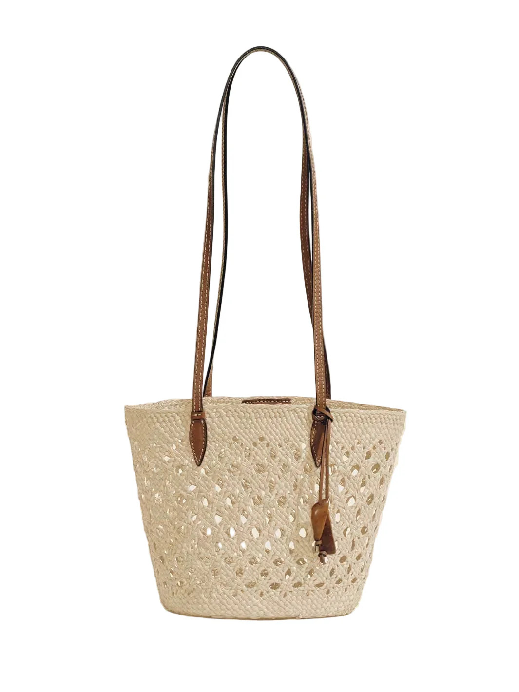 The Lattice Basket in Natural Cognac | Over The Moon