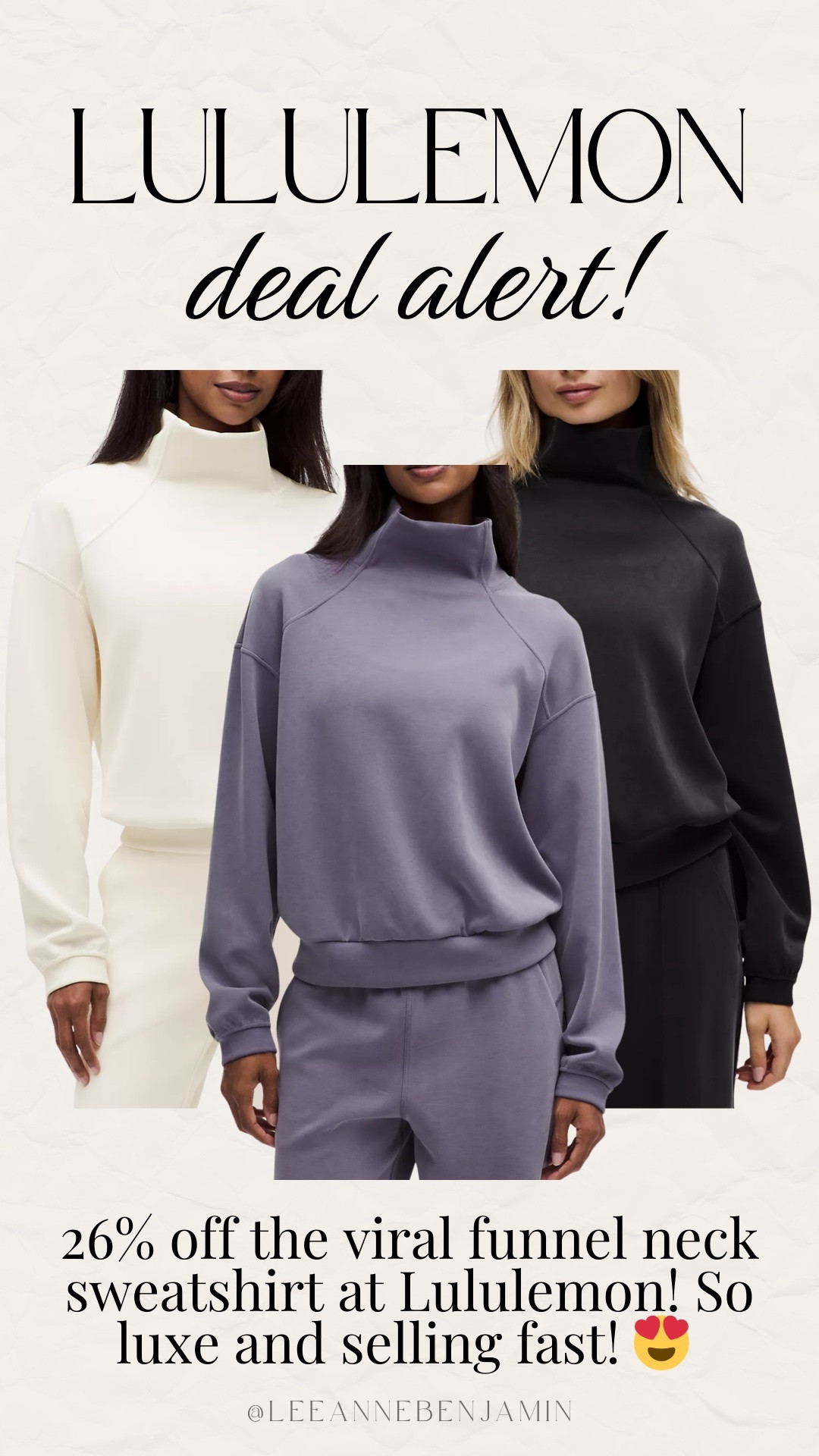 Viral funnelneck sweatshirt on sale at Lululemon! 

#LTKfitnessgoals #LTKSaleAlert #LTKmomlife