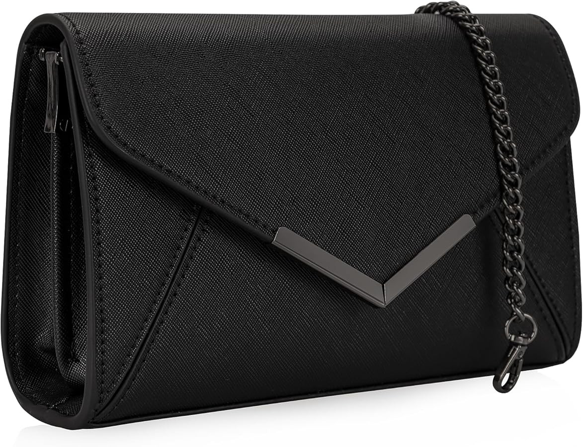 DEXMAY Women Envelope Clutch Faux Saffiano Leather Evening Handbag Foldover Clutch Bag Formal Dre... | Amazon (US)