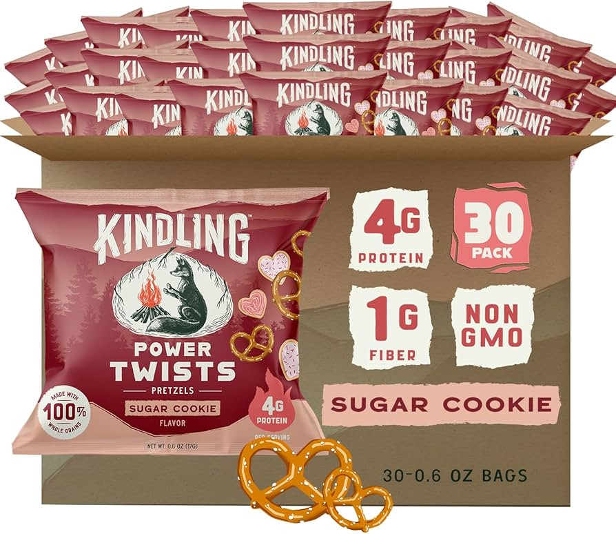 Kindling Protein Pretzels | Protein-Packed Snack Size Bags | Kosher | 8-9g Protein Per Serving | ... | Amazon (US)