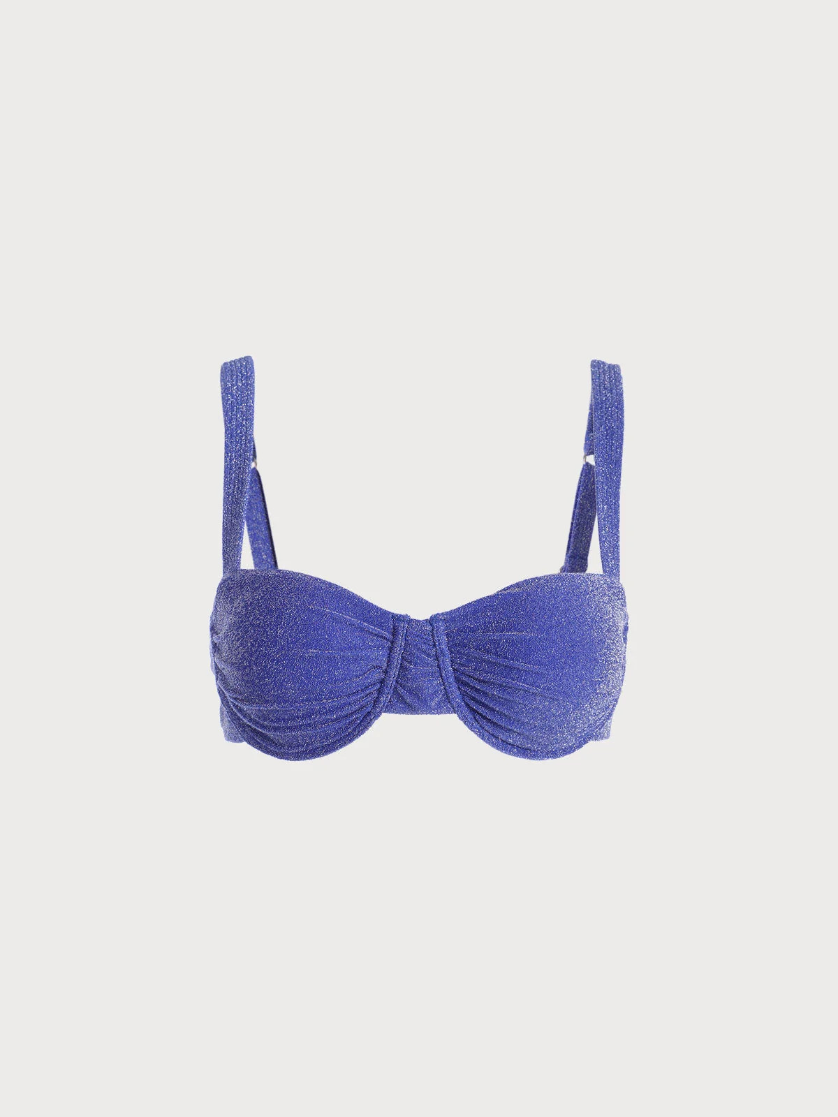 Lurex Ruched Underwire Bikini Top & Reviews - Navy - Sustainable Bikinis | BERLOOK | BERLOOK