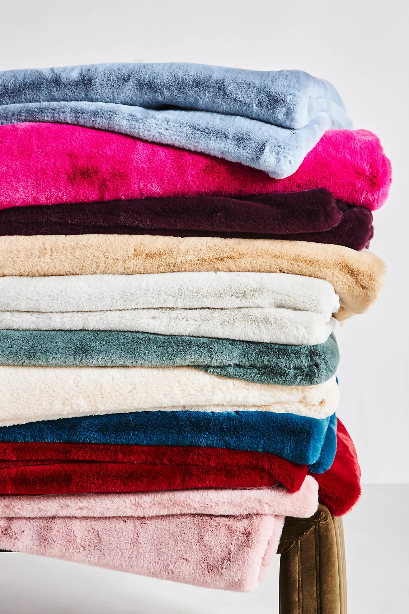 The Sophie Faux Fur Throw Blanket | Anthropologie (US)