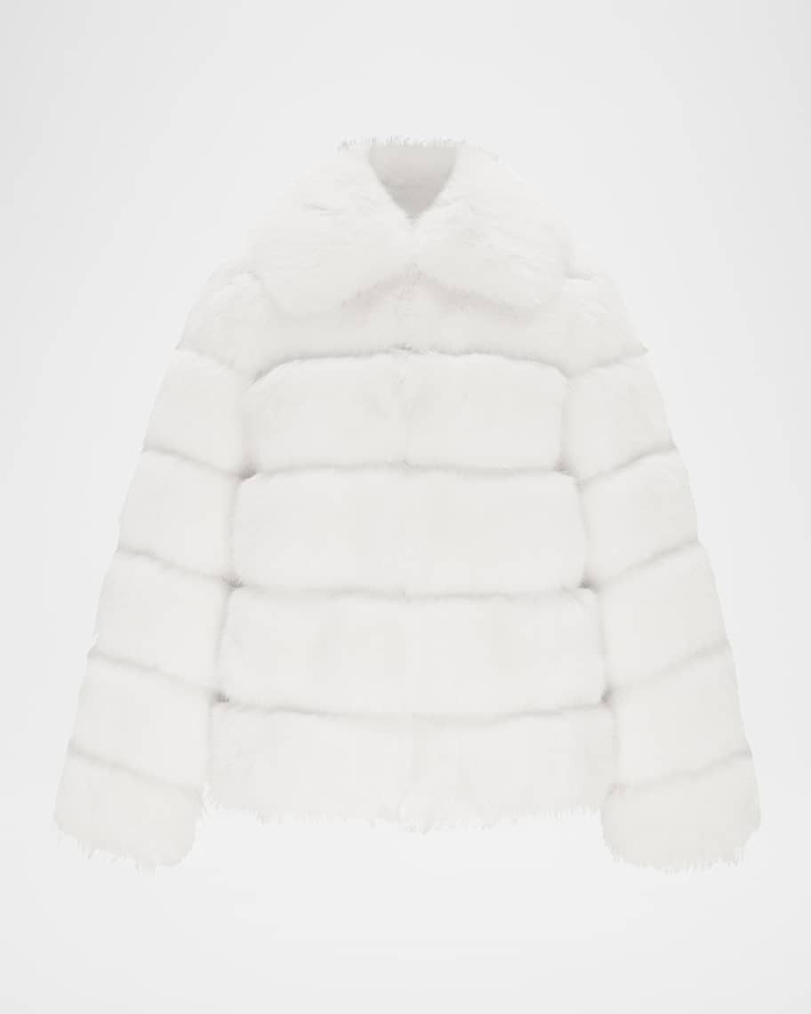 Theia Fox Faux Fur Jacket | Neiman Marcus
