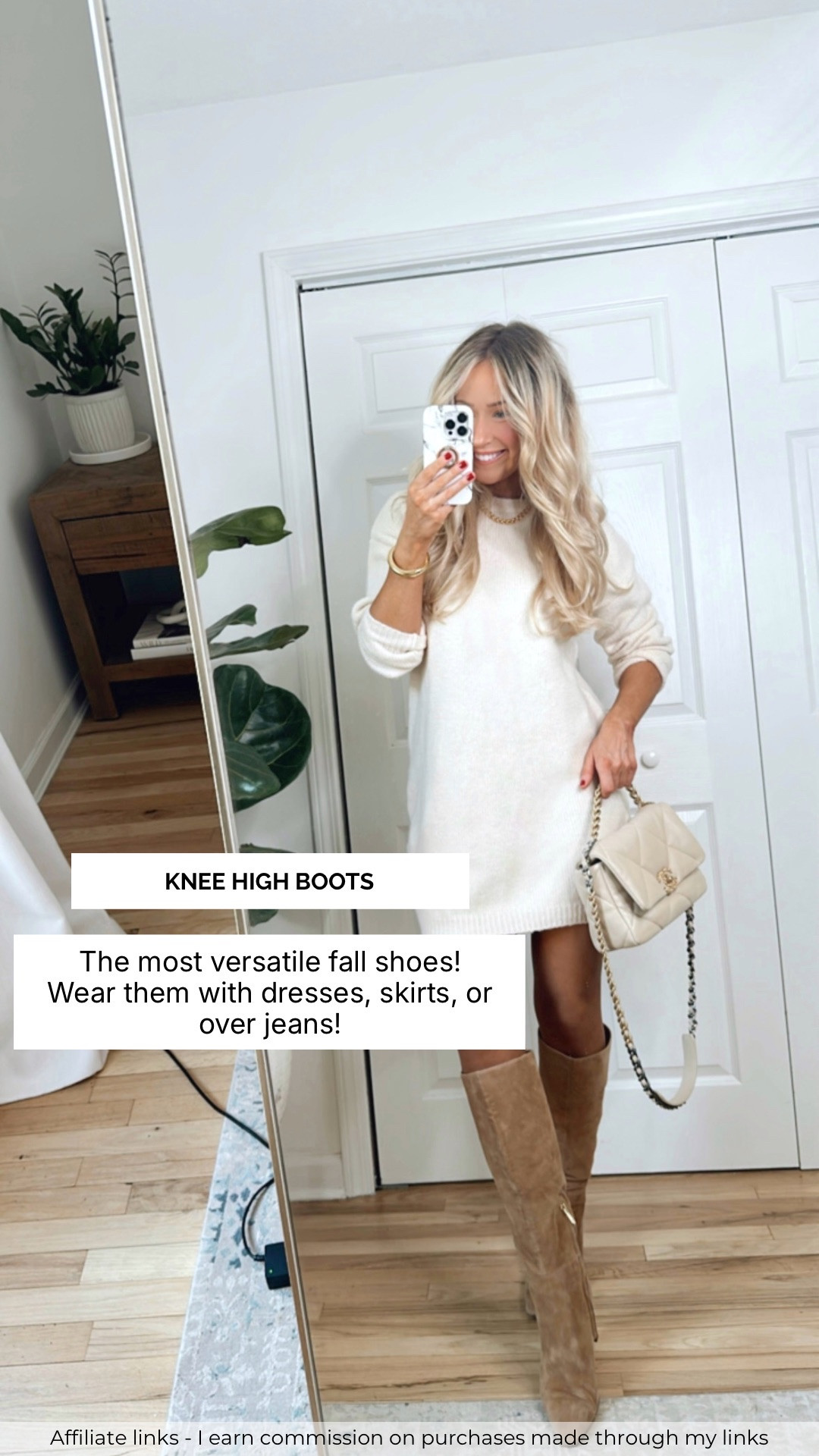 Affiliate links - I earn commission on purchases made through my links

Tan knee high boots