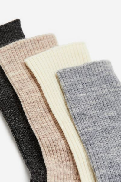 4-pack Wool-blend Socks | H&M (US + CA)
