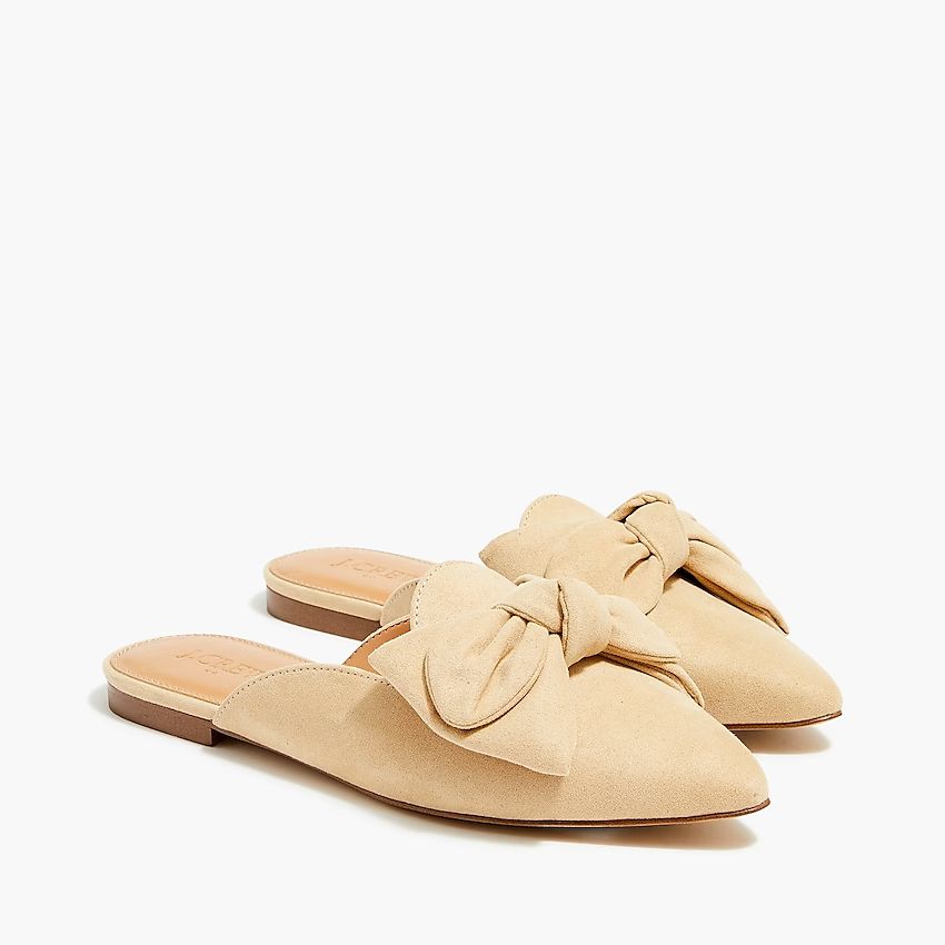 Faux-suede bow mules | J.Crew Factory