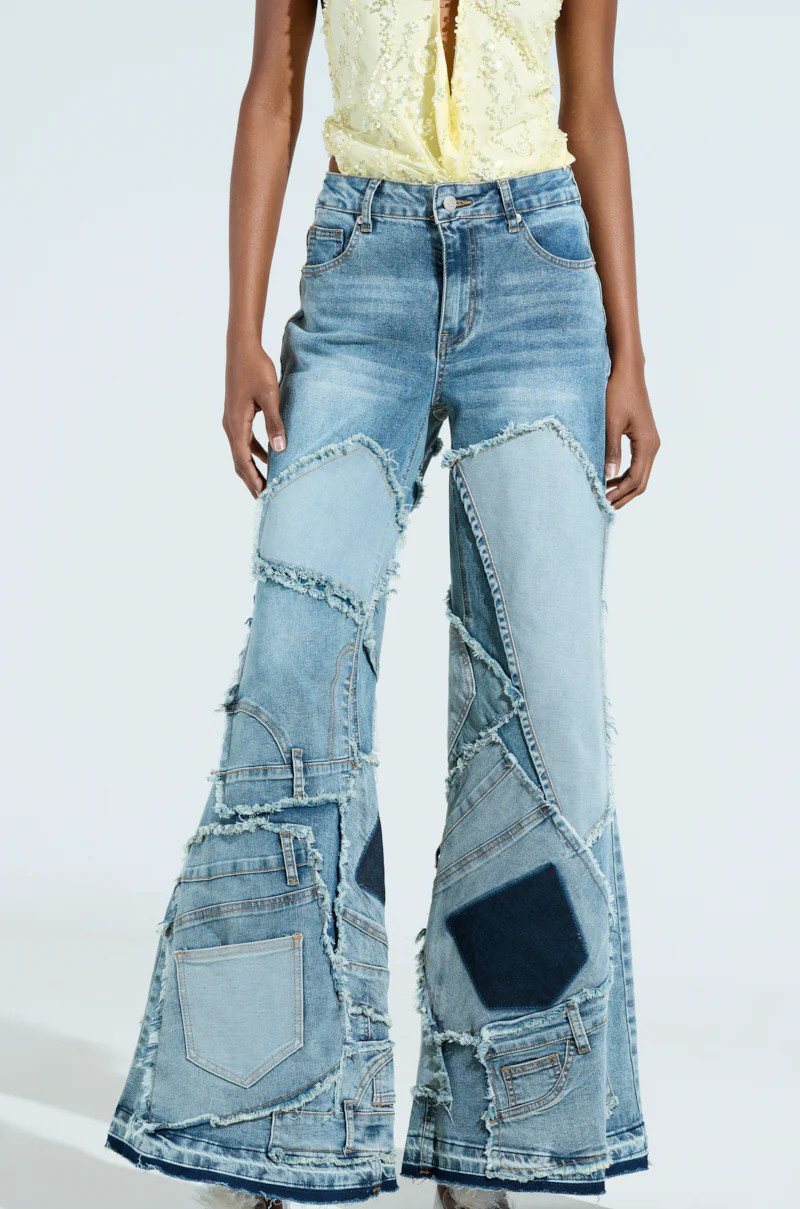 ALL OVER ME DENIM PATCHWORK JEANS | AKIRA