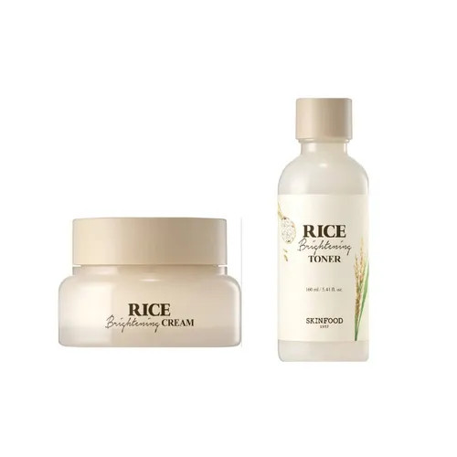 SKINFOOD - Bundle: Rice Brightening Cream + Rice Brightening Toner | YesStyle Global