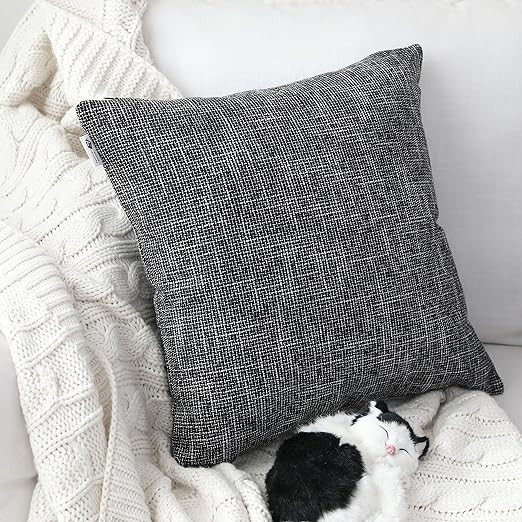 Kevin Textile Set of 2 Decorative Pillows Covers for Couch Star Faux Linen Sofa Pillows Cover 24 ... | Amazon (US)