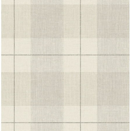 NextWall Neutral Lenox Hill Plaid Peel and Stick Wallpaper - 20.5 in. W. x 18 ft. L. Roll | Walmart (US)