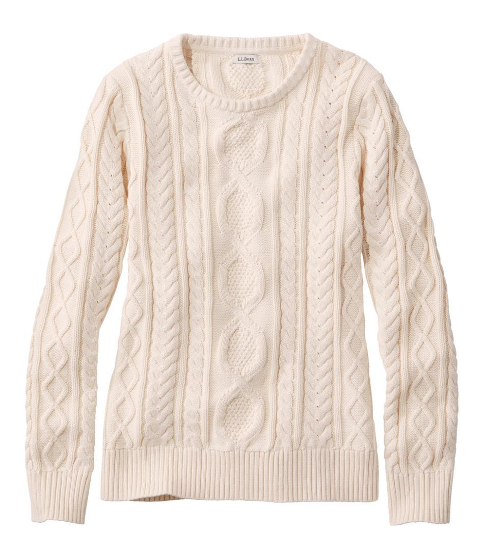 Women's Bean's Heritage Soft Cotton Fisherman Sweater, Crewneck | L.L. Bean